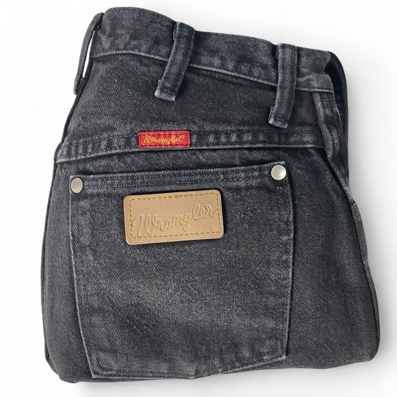 Vintage Wrangler Jeans 29x36 Black Cowboy Cut Denim Western Rodeo USA 80's - Picture 1 of 12